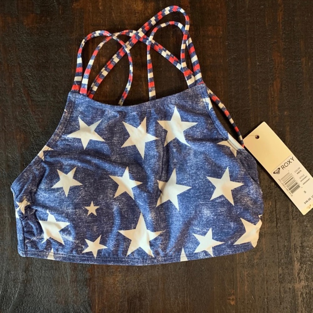 Roxy Stars and Stripes Swim Top